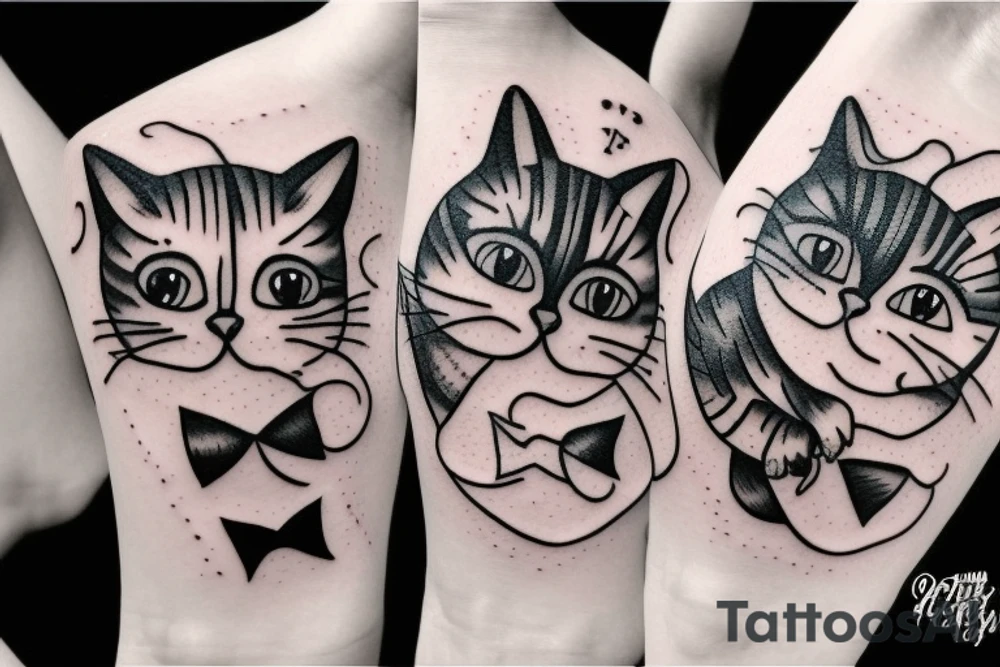 Funny cat tattoo idea