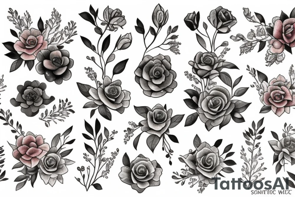 Flowers, animals, tattoo idea