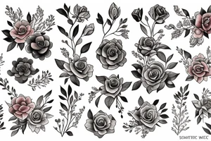 Flowers, animals, tattoo idea