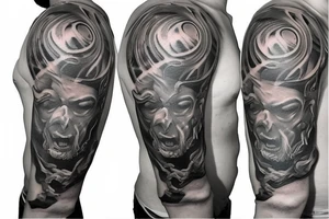 Black bull tattoo idea