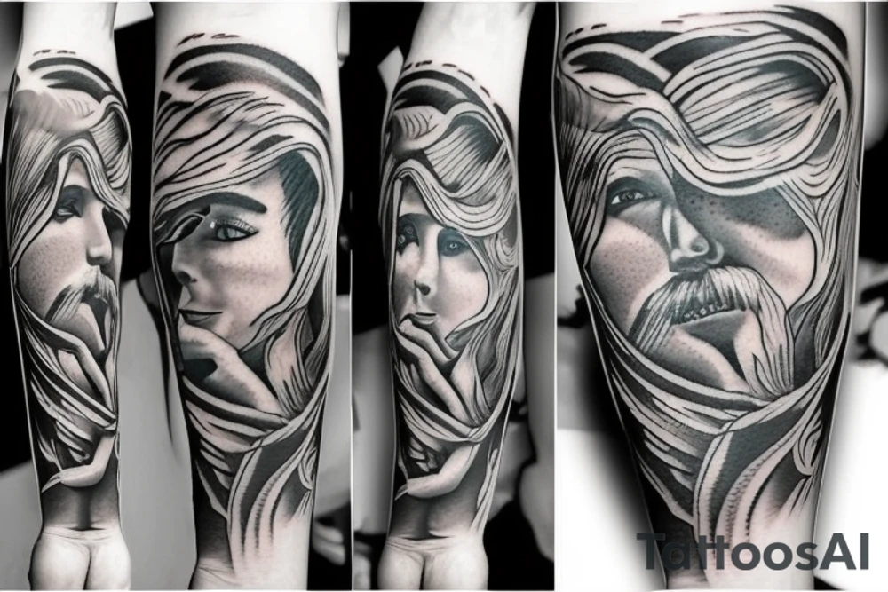 Greek war full arm tattoo idea