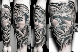Greek war full arm tattoo idea