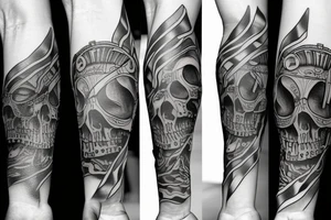 Greek war full arm tattoo idea