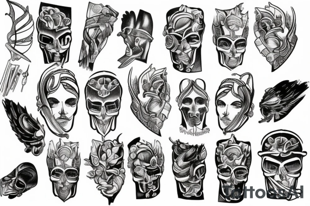 Greek war full arm tattoo idea