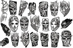 Greek war full arm tattoo idea
