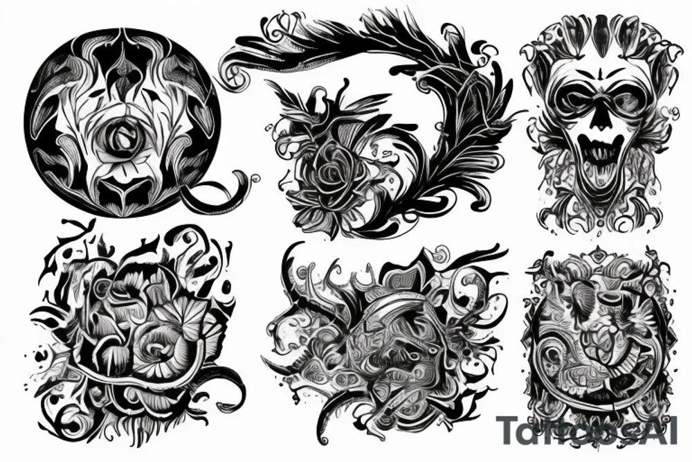 motyw śmierci, choroby demencji, pamięci po bliskiej osobie tattoo idea