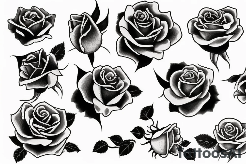 Rose arm tattoo idea