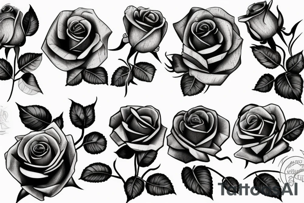 Rose arm tattoo idea