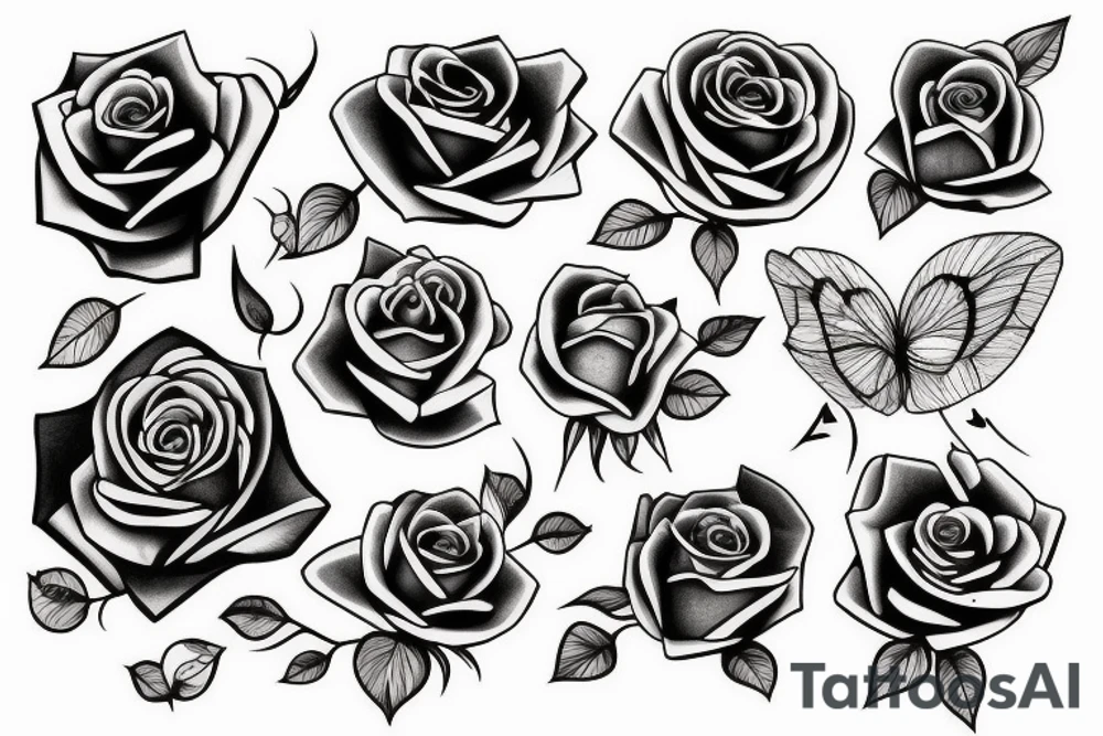 Rose arm tattoo idea