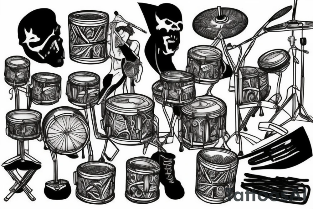 Drummer tattoo idea