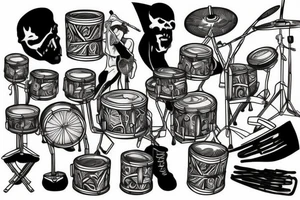 Drummer tattoo idea