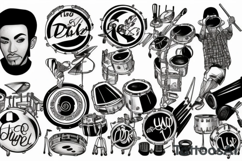 Drummer tattoo idea