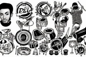Drummer tattoo idea