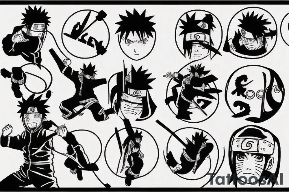 Naruto and sasuke fight tattoo idea