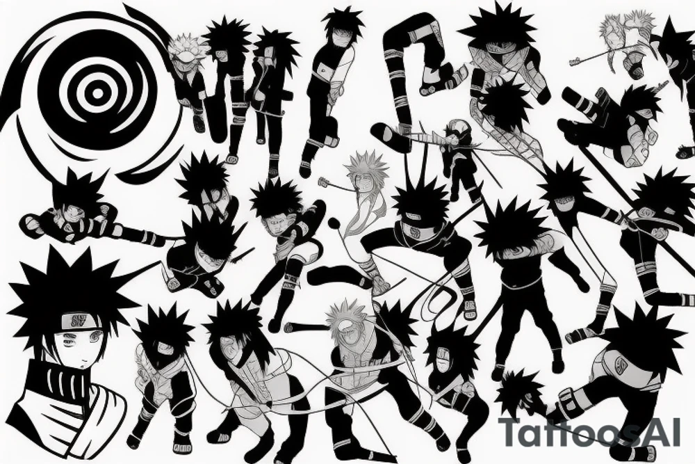Naruto and sasuke fight tattoo idea