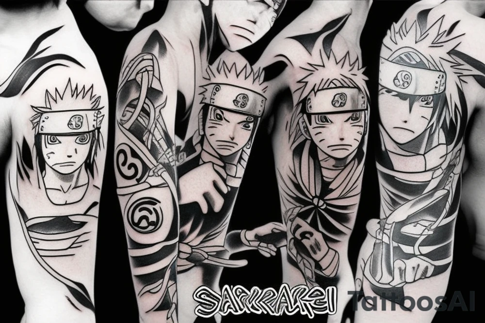 Naruto and sasuke fight tattoo idea