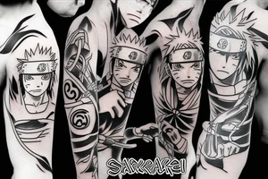 Naruto and sasuke fight tattoo idea