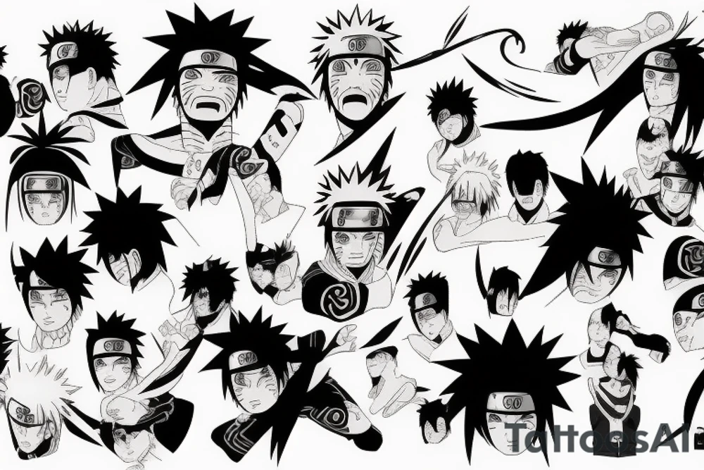 Naruto and sasuke fight tattoo idea