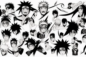 Naruto and sasuke fight tattoo idea