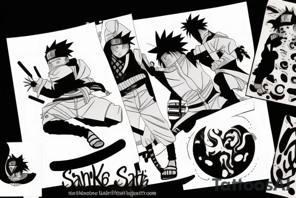 Naruto and sasuke fight tattoo idea