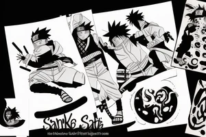 Naruto and sasuke fight tattoo idea
