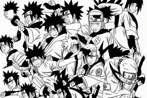 Naruto and sasuke fight tattoo idea
