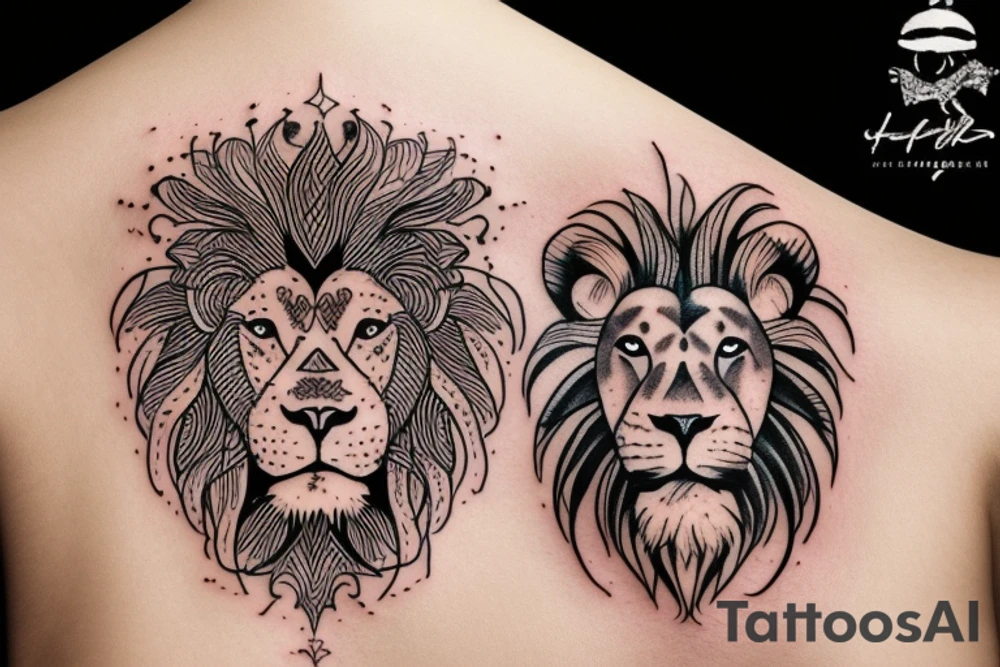 head lion tattoo idea