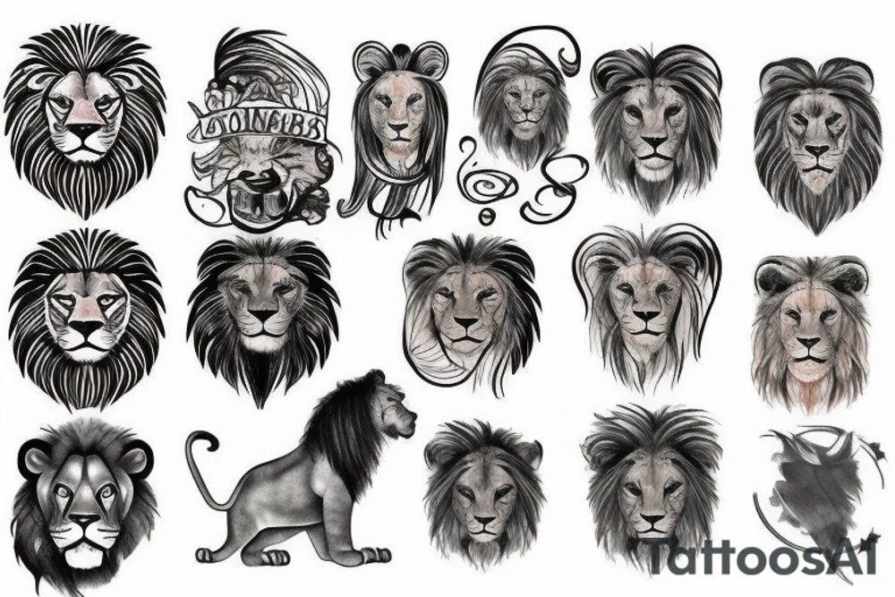 head lion tattoo idea