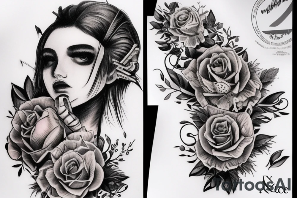 Lew na klacie tattoo idea