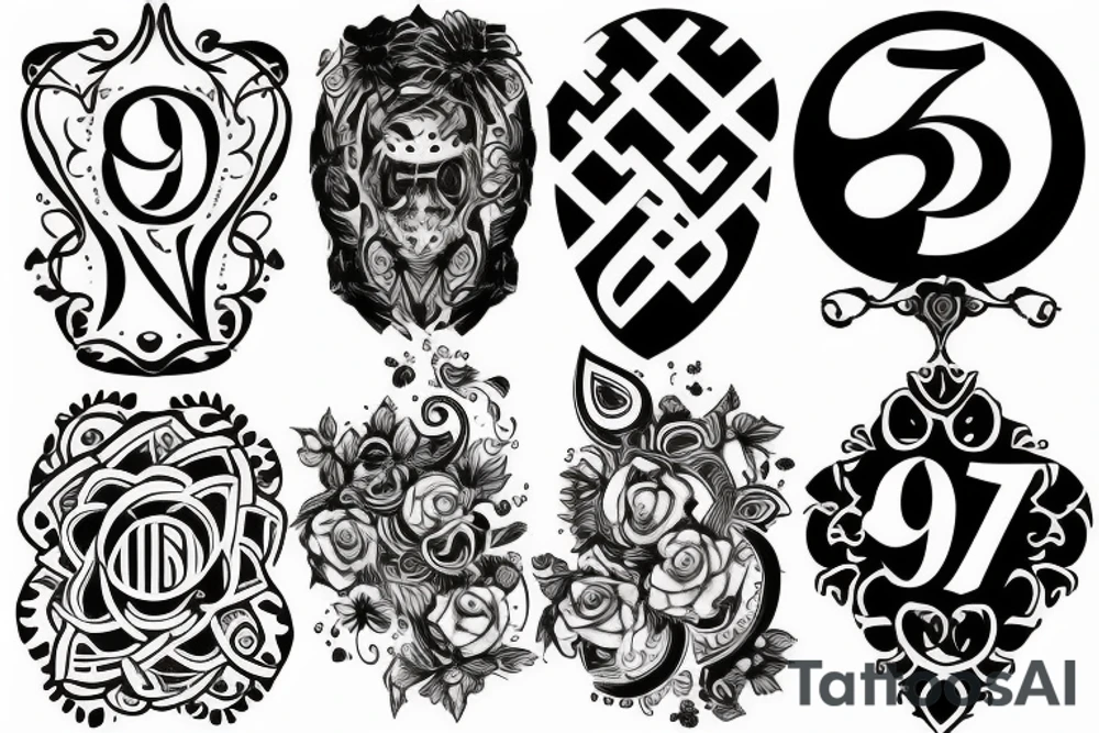 number nine tattoo idea