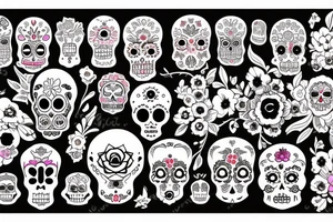 girl dia de los muertos tattoo idea