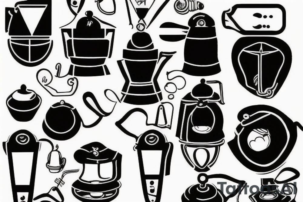 Simple Moka Pot tattoo idea