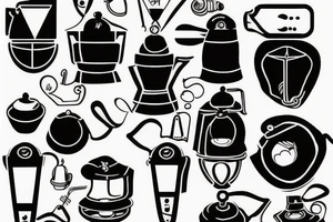 Simple Moka Pot tattoo idea