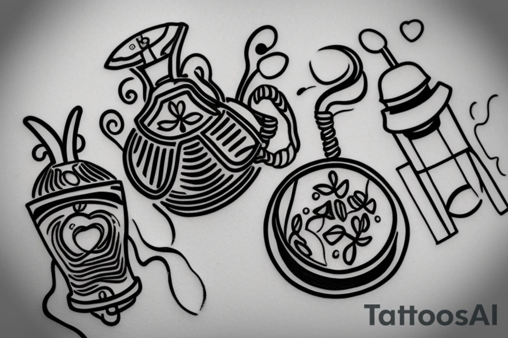 Simple Moka Pot tattoo idea