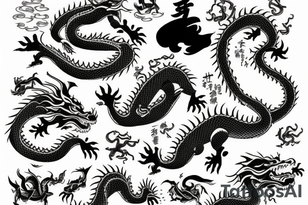 Japanase dragon tattoo idea