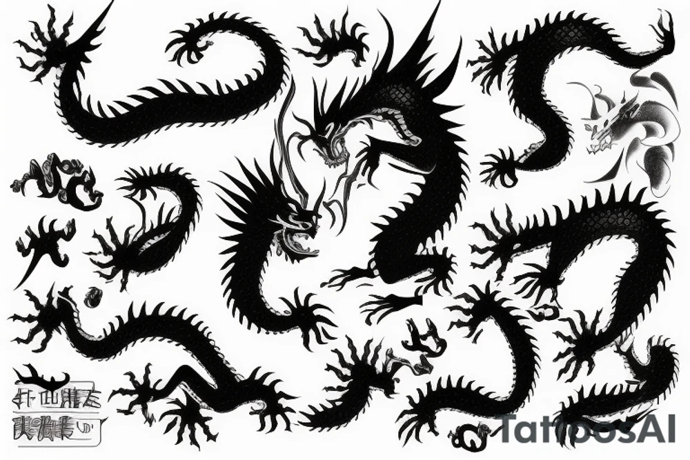 Japanase dragon tattoo idea
