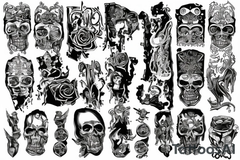 muzyka metal tattoo idea