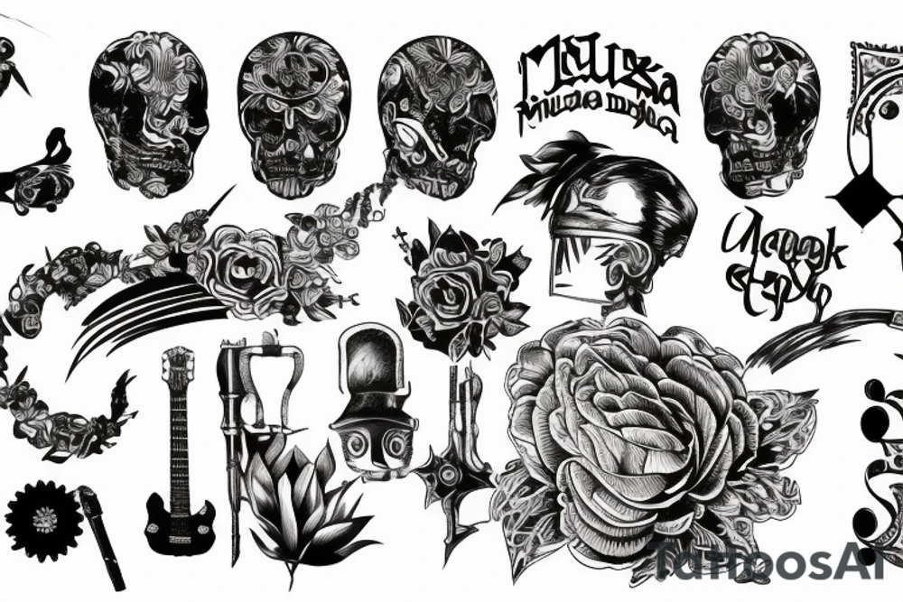 muzyka metal tattoo idea