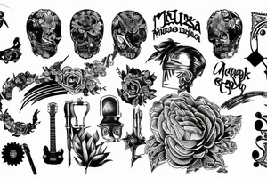 muzyka metal tattoo idea