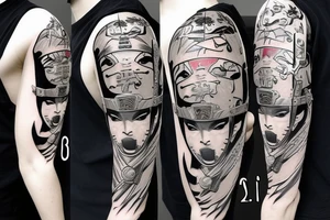 Samurai naruto sword mask tattoo idea