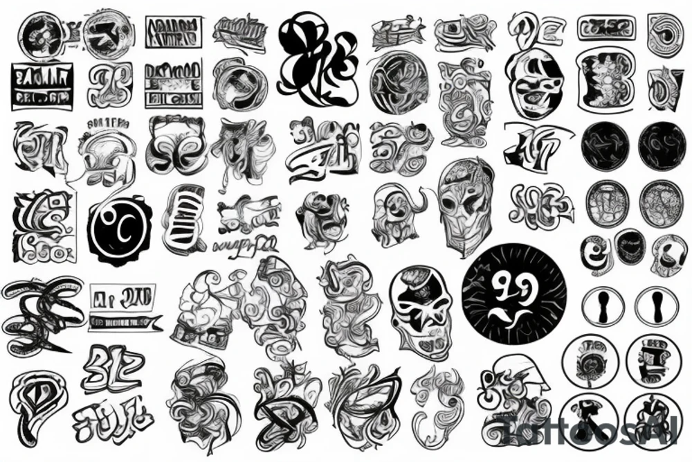 999 number tattoo idea