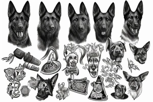 German sheppard tattoo idea