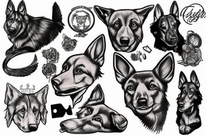 German sheppard tattoo idea