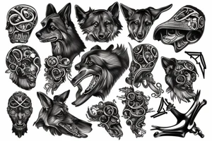 German sheppard tattoo idea