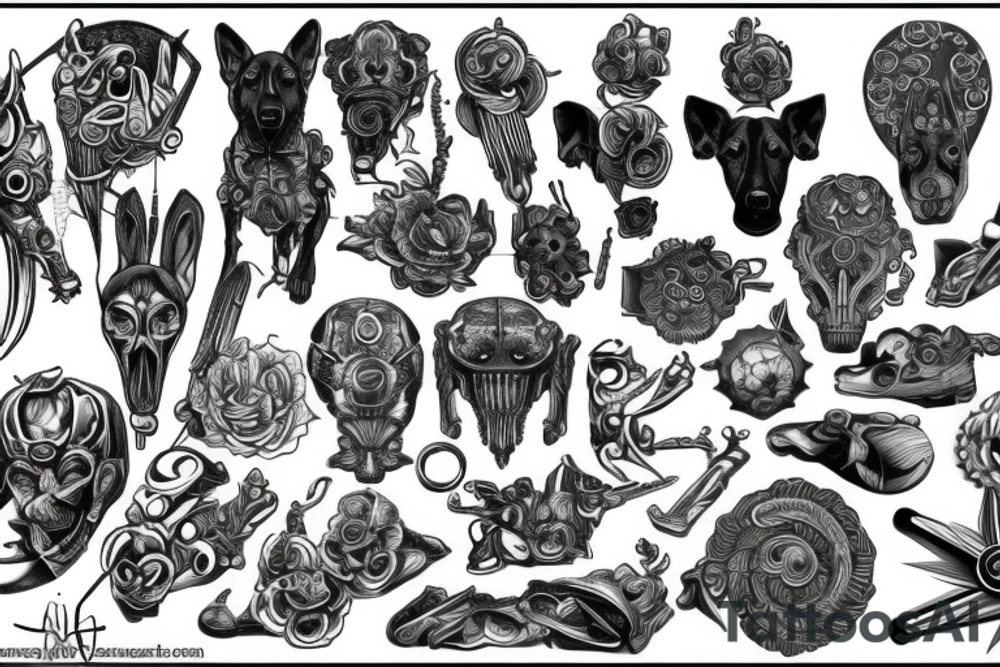 German sheppard tattoo idea