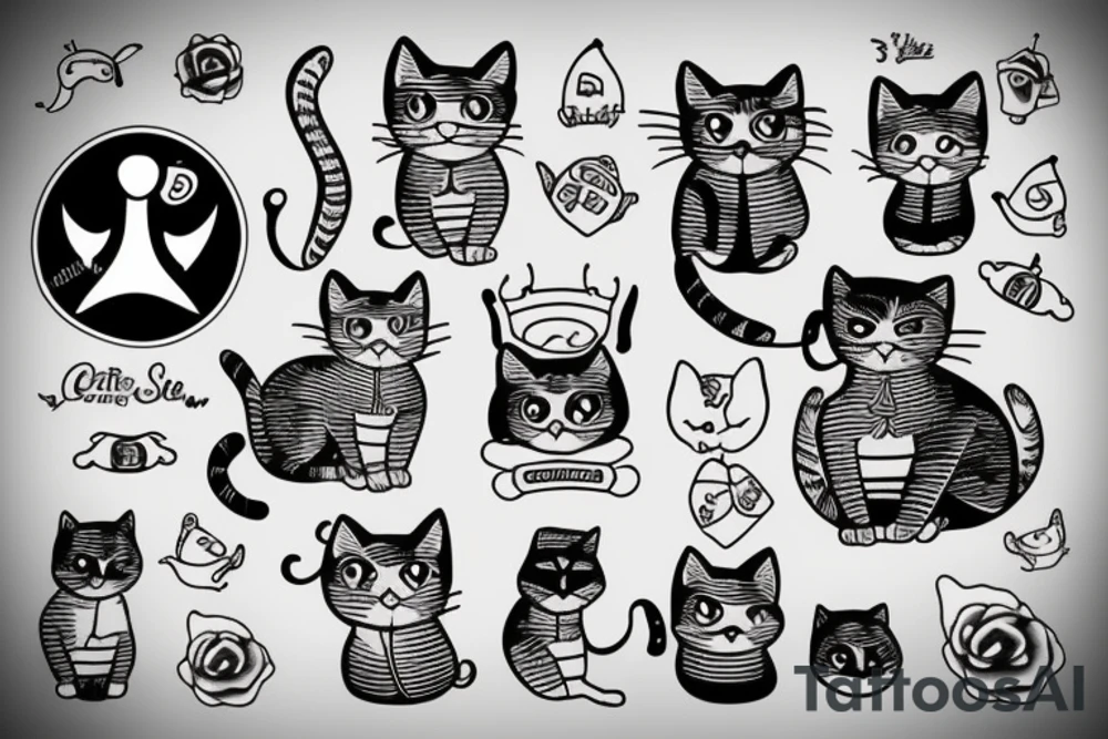 Cat sailor tattoo idea