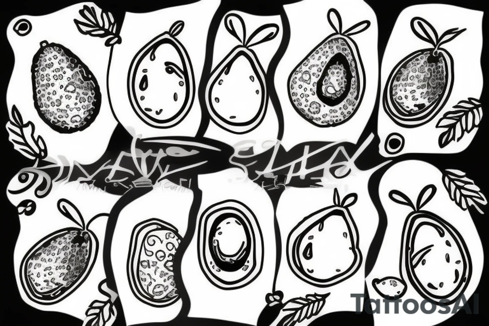 Avocado tattoo idea