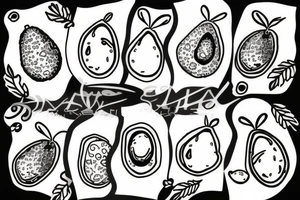 Avocado tattoo idea