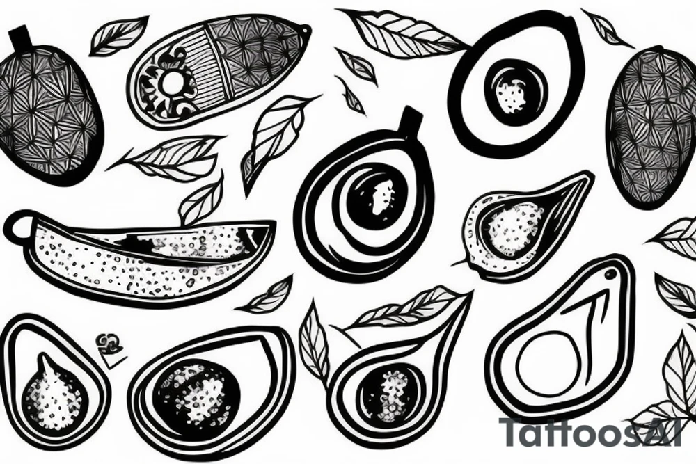 Avocado tattoo idea