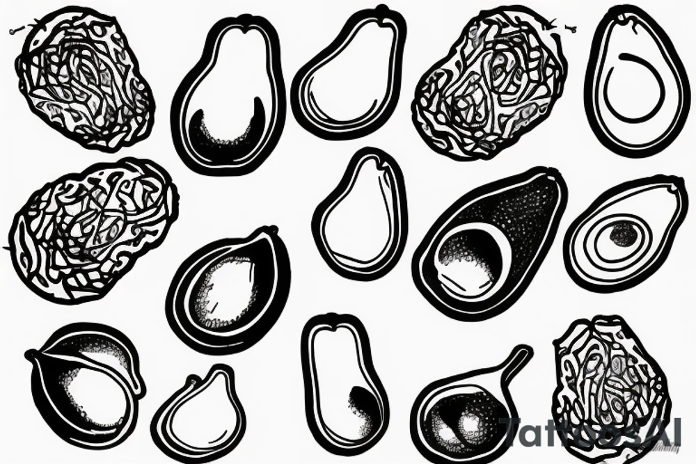 Avocado tattoo idea